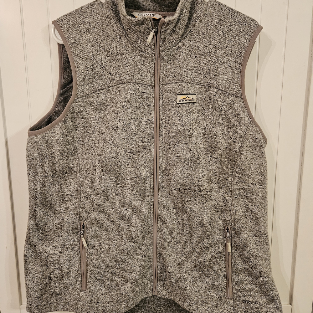 Orvis Heathered Gray Knit Sweater